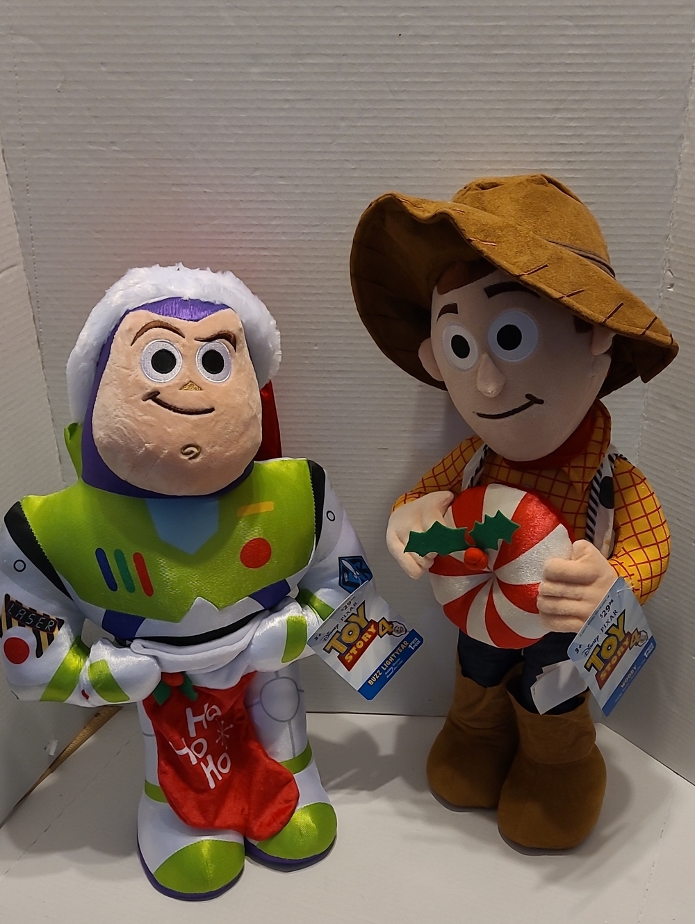 PIXAR Toy Story 4 Holiday Buzz Lightyear & WOODY CHRISTMAS PLUSH'S